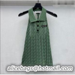 Modern Classic Miu Miu Knit Vest MM042114 Green 2026