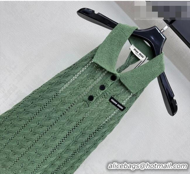 Modern Classic Miu Miu Knit Vest MM042114 Green 2026