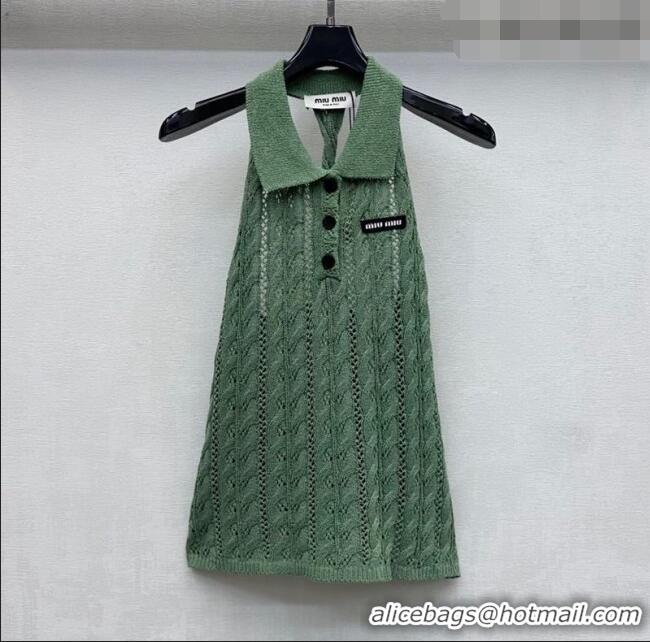Modern Classic Miu Miu Knit Vest MM042114 Green 2026