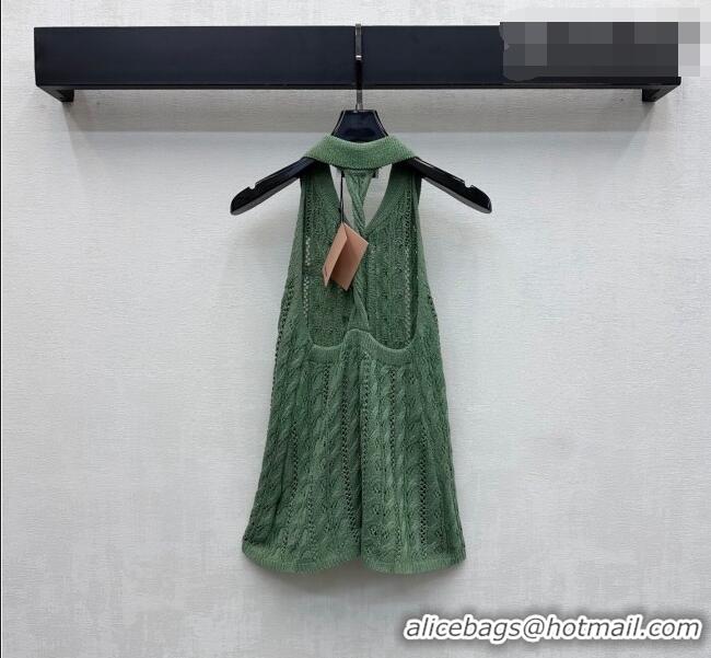 Modern Classic Miu Miu Knit Vest MM042114 Green 2026