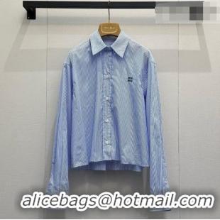 Buy Fashionable Miu Miu Striped Shirt MM042112 Blue/White 2026