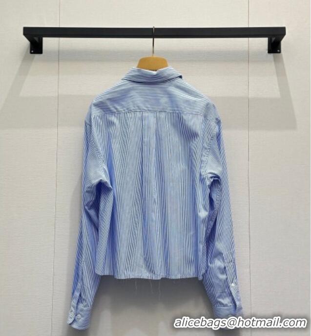 Buy Fashionable Miu Miu Striped Shirt MM042112 Blue/White 2026