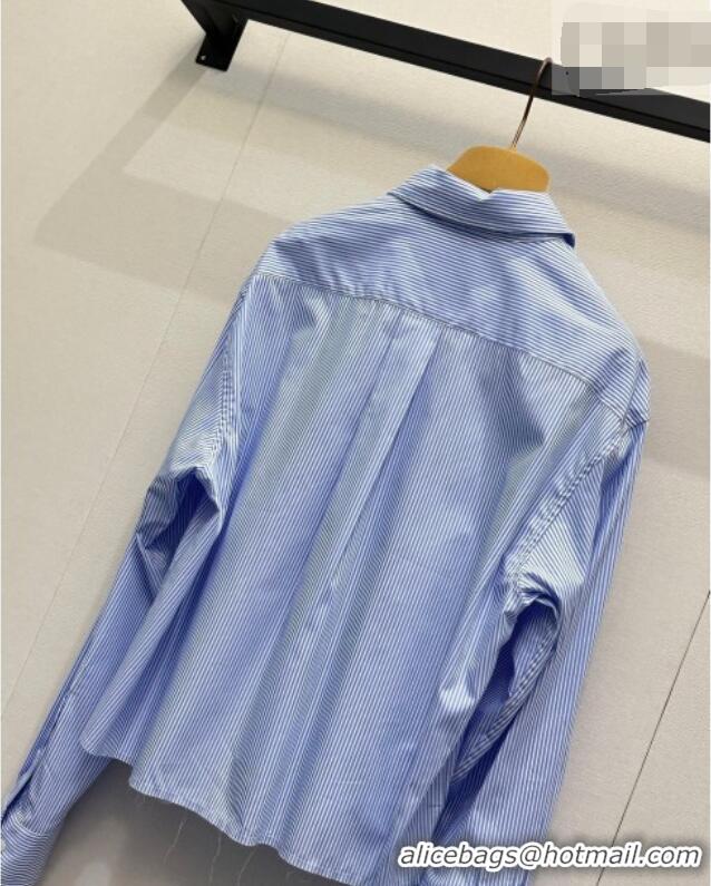 Buy Fashionable Miu Miu Striped Shirt MM042112 Blue/White 2026