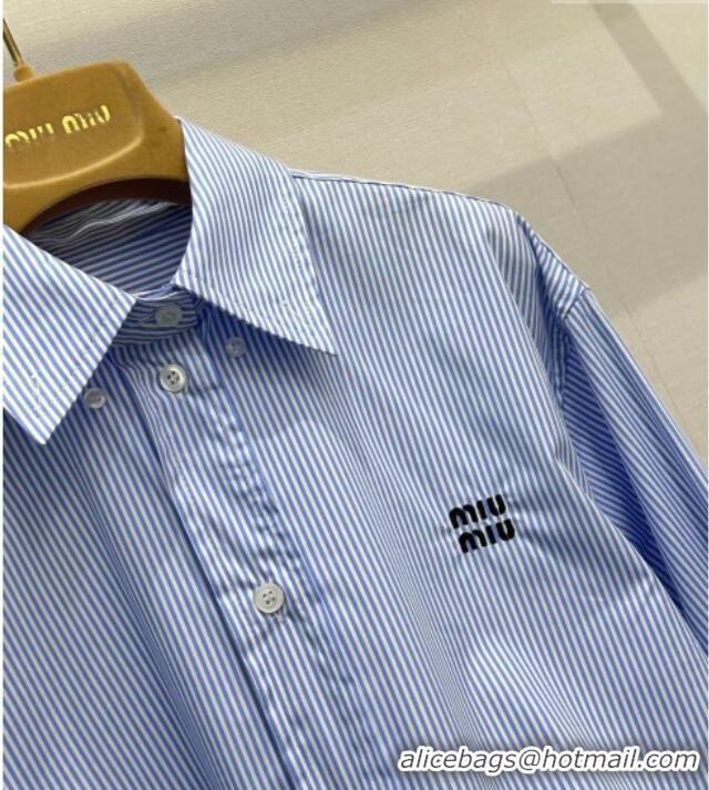 Buy Fashionable Miu Miu Striped Shirt MM042112 Blue/White 2026
