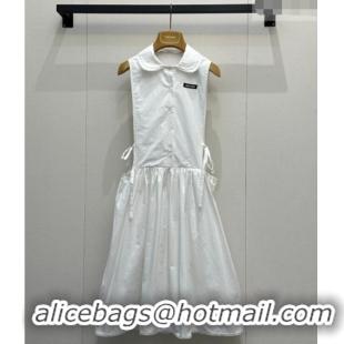 Low Cost Miu Miu Cotton Dress 0421 White 2026