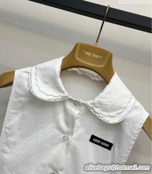 Low Cost Miu Miu Cotton Dress 0421 White 2026