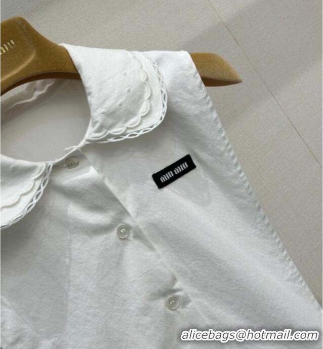 Low Cost Miu Miu Cotton Dress 0421 White 2026