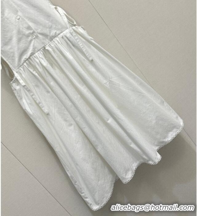Low Cost Miu Miu Cotton Dress 0421 White 2026