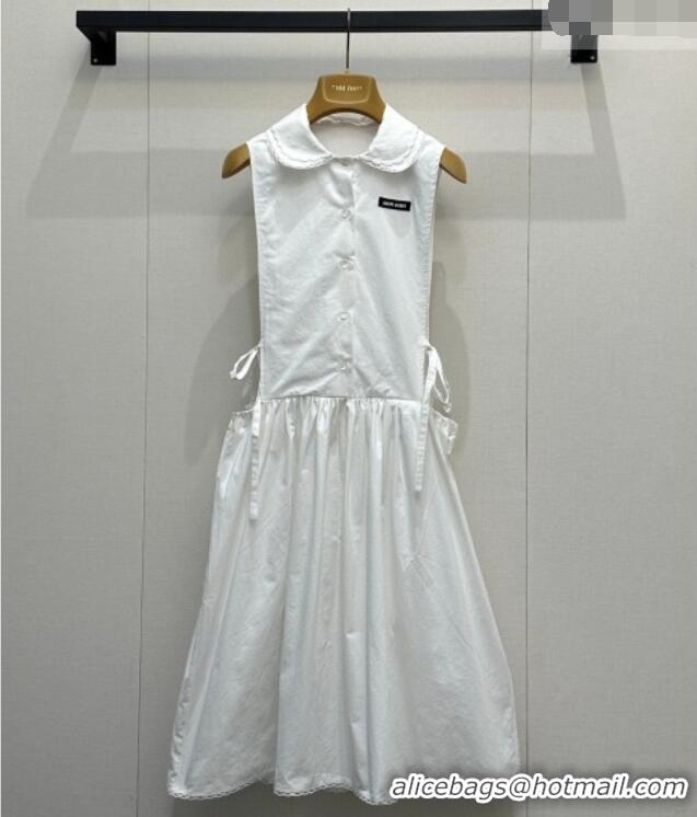 Low Cost Miu Miu Cotton Dress 0421 White 2026