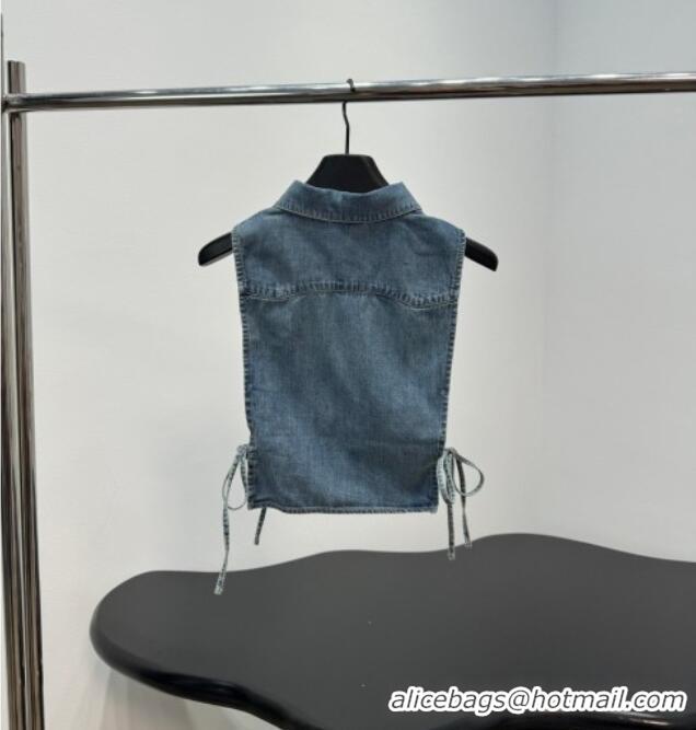 Super Quality Miu Miu Denim Vest 0421 Blue 2026