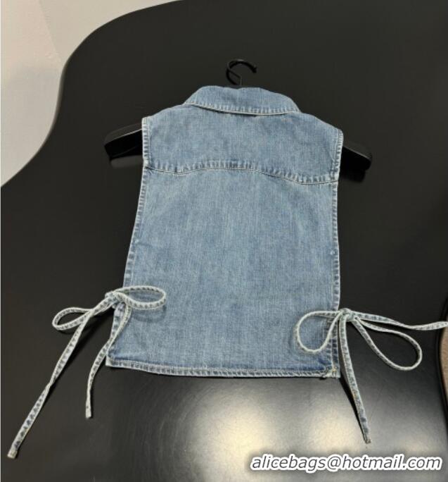 Super Quality Miu Miu Denim Vest 0421 Blue 2026