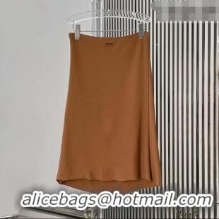 Grade Quality Miu Miu Silk Dress 0421 Brown 2026