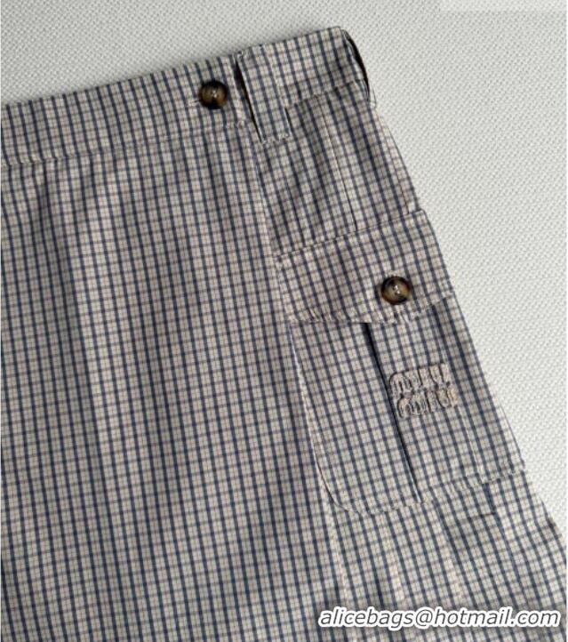 Super Quality Miu Miu Plaid Skirt MM042127 Beige 2026