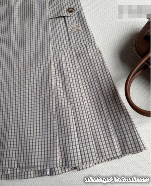 Super Quality Miu Miu Plaid Skirt MM042127 Beige 2026