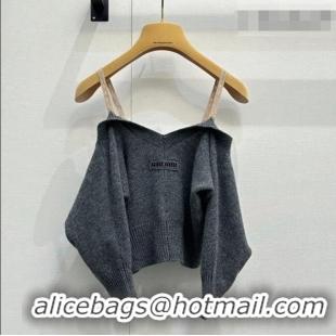 Fashion Discount Miu Miu Cashmere Short Cashmere MM042118 Grey 2026
