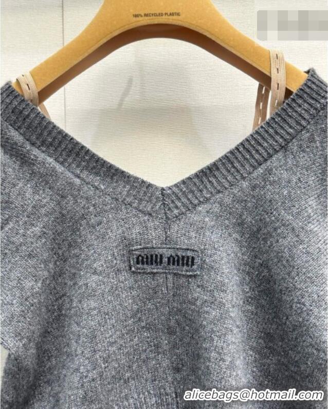Fashion Discount Miu Miu Cashmere Short Cashmere MM042118 Grey 2026