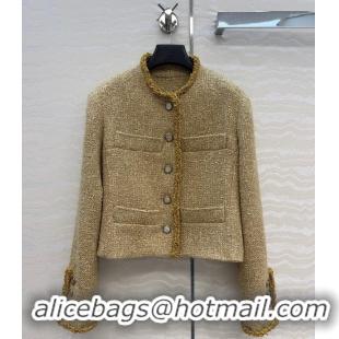 Super Quality Promotional Chanel Cotton Tweed Jacket CH21203 Beige 2026
