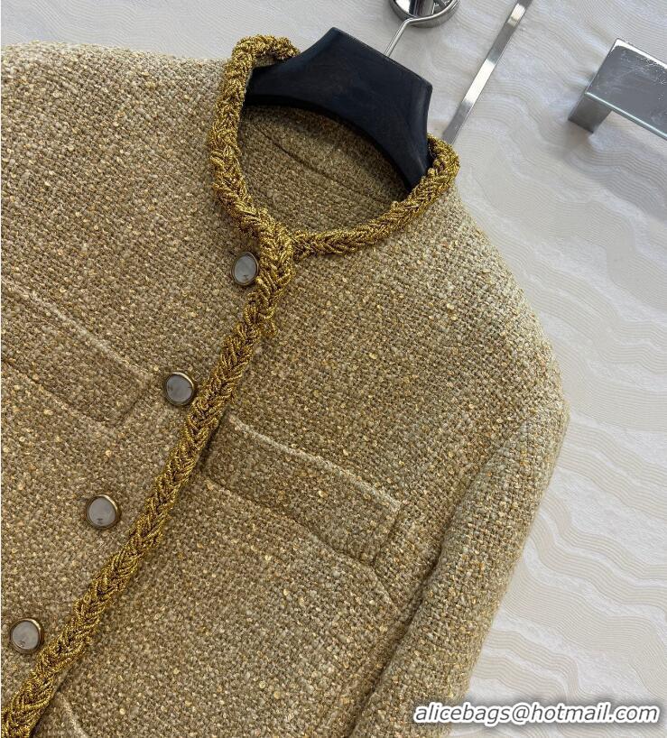 Super Quality Promotional Chanel Cotton Tweed Jacket CH21203 Beige 2026
