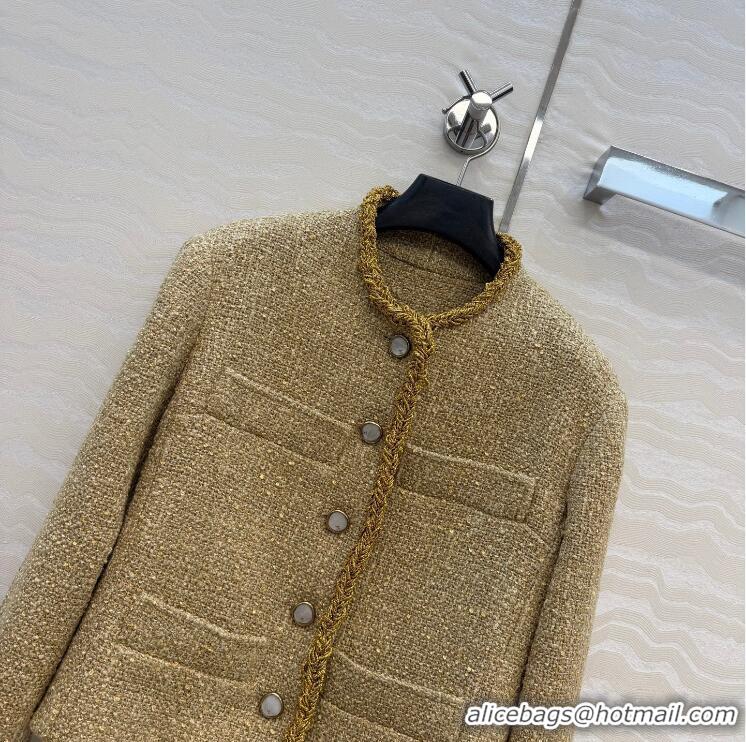Super Quality Promotional Chanel Cotton Tweed Jacket CH21203 Beige 2026