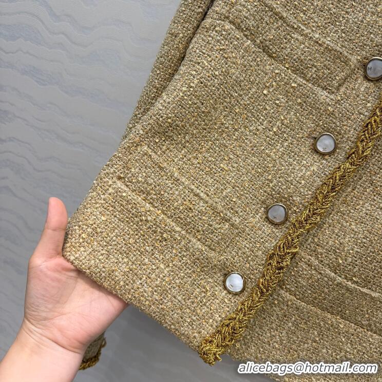 Super Quality Promotional Chanel Cotton Tweed Jacket CH21203 Beige 2026