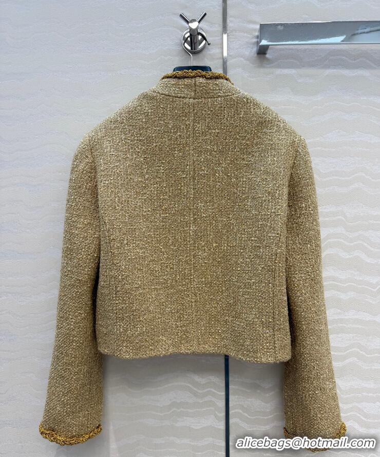 Super Quality Promotional Chanel Cotton Tweed Jacket CH21203 Beige 2026