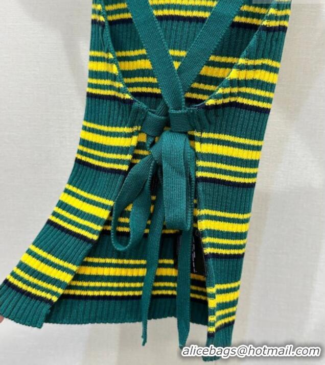 Top Grade Miu Miu Knit Vest MM042110 Green/Yellow 2026