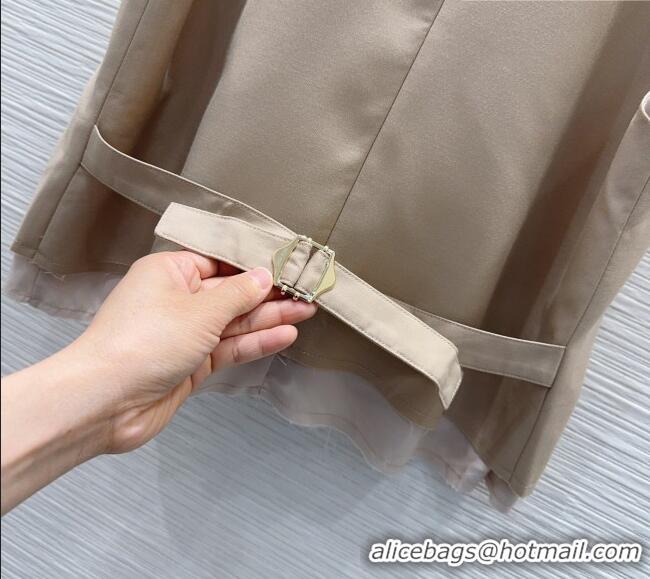 Classic Promotional Miu Miu Vest and Skirt Set 0421 Beige 2026