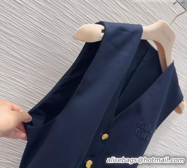 Market Sells Discount Miu Miu Vest and Skirt Set 0421 Blue 2026