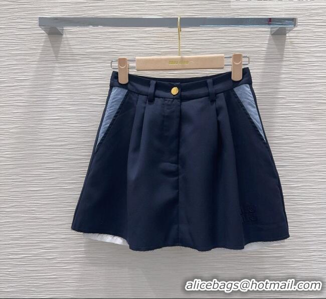 Market Sells Discount Miu Miu Vest and Skirt Set 0421 Blue 2026