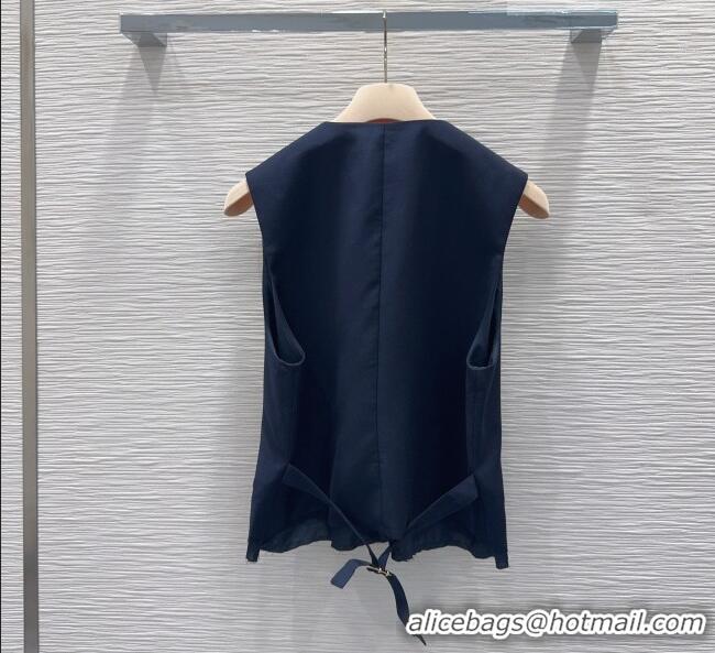 Market Sells Discount Miu Miu Vest and Skirt Set 0421 Blue 2026