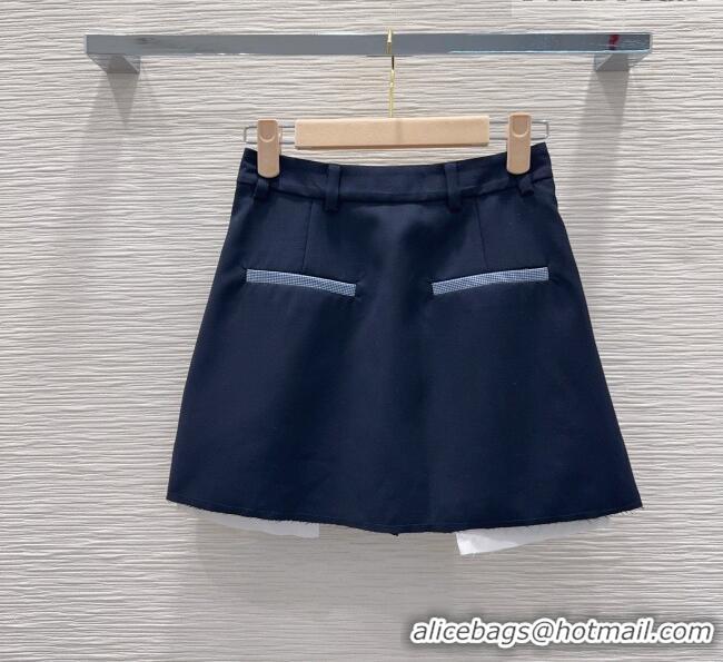 Market Sells Discount Miu Miu Vest and Skirt Set 0421 Blue 2026