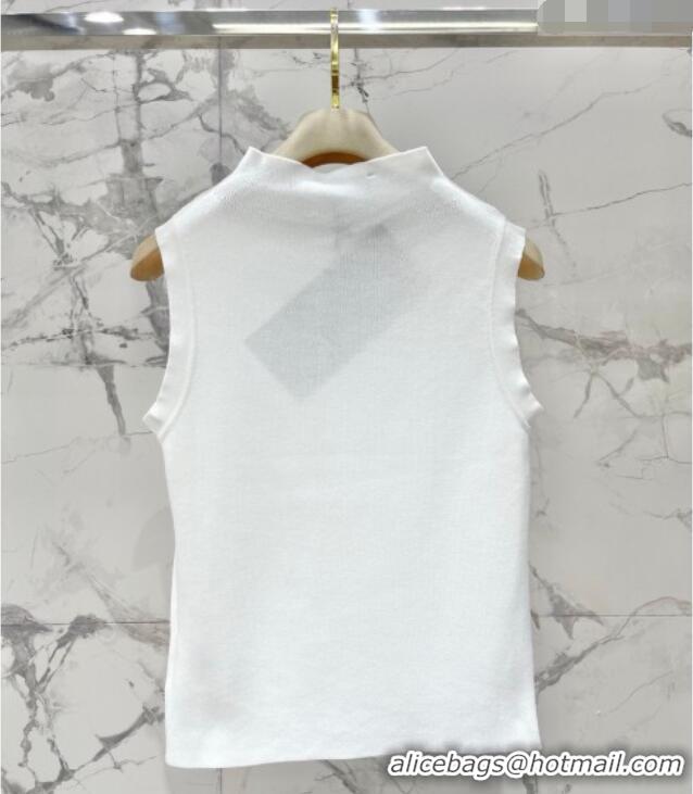 Grade Quality Miu Miu Wool Knit Vest and Skirt Set 0420 White 2026