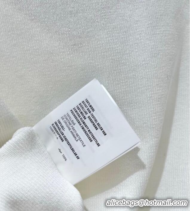 Grade Quality Miu Miu Wool Knit Vest and Skirt Set 0420 White 2026
