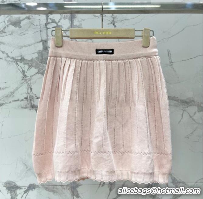 Buy New Cheap Miu Miu Wool Knit Vest and Skirt Set 0420 Pink 2026