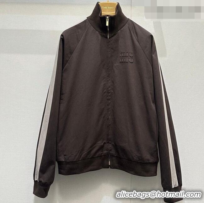 Grade Inexpensive Miu Miu Cotton Jacket MM042117 Brown/Grey 2026