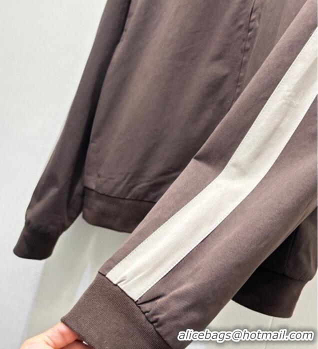 Grade Inexpensive Miu Miu Cotton Jacket MM042117 Brown/Grey 2026