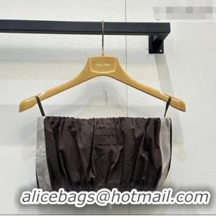 Best Grade Miu Miu Cotton Mini Vest MM042117 Brown/Grey 2026