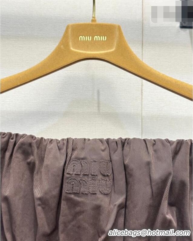 Best Grade Miu Miu Cotton Mini Vest MM042117 Brown/Grey 2026