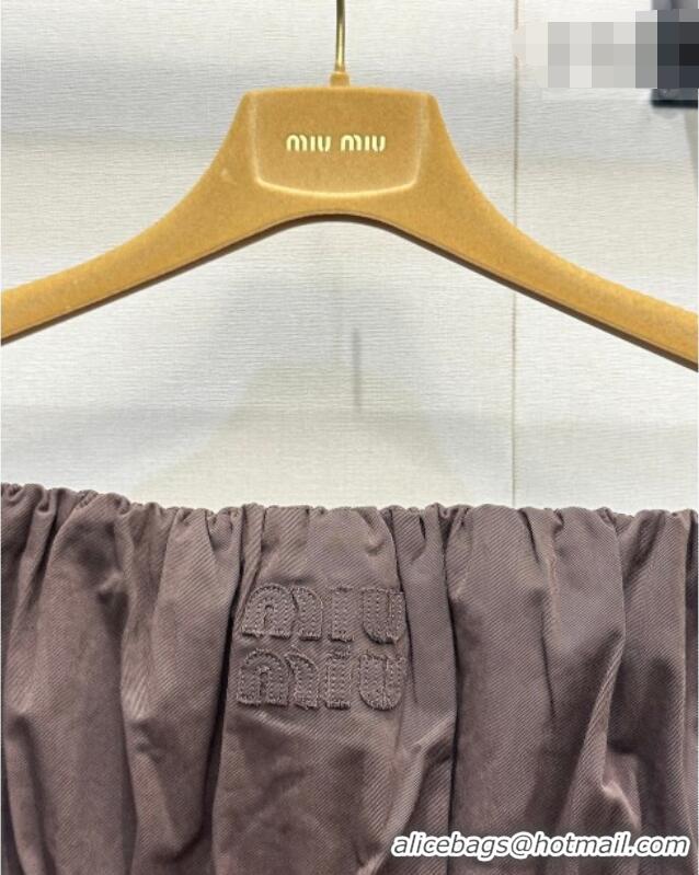 Best Grade Miu Miu Cotton Mini Vest MM042117 Brown/Grey 2026