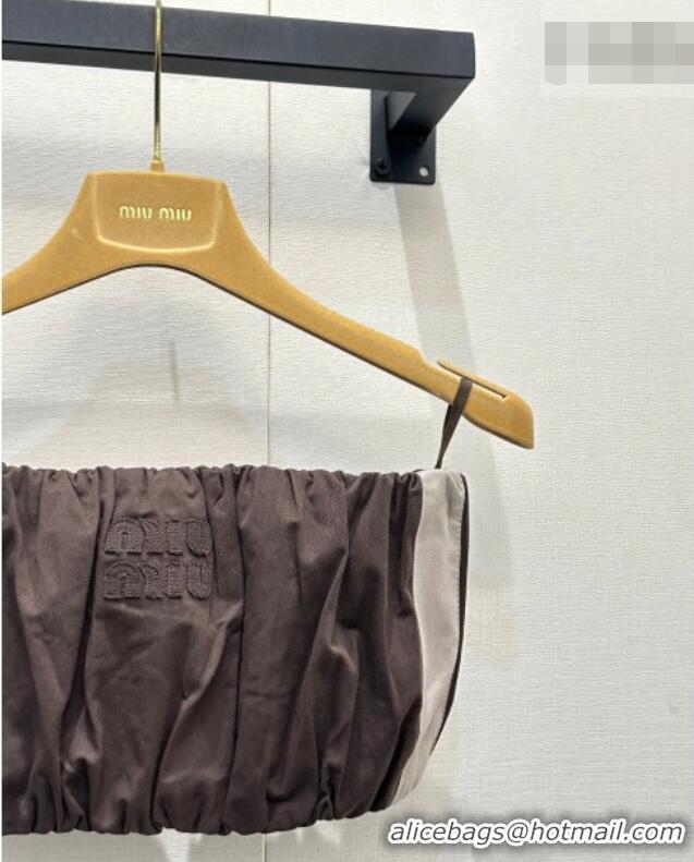 Best Grade Miu Miu Cotton Mini Vest MM042117 Brown/Grey 2026