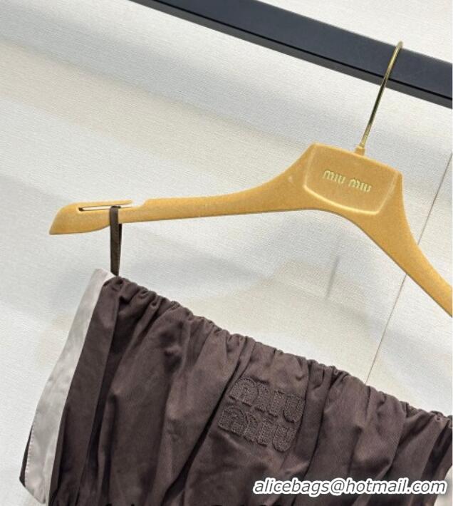 Best Grade Miu Miu Cotton Mini Vest MM042117 Brown/Grey 2026