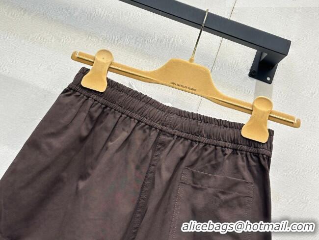 Top Quality Miu Miu Cotton Shorts MM042117 Brown/Grey 2026