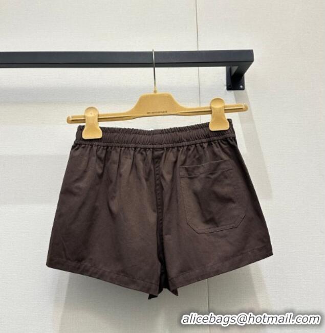 Top Quality Miu Miu Cotton Shorts MM042117 Brown/Grey 2026