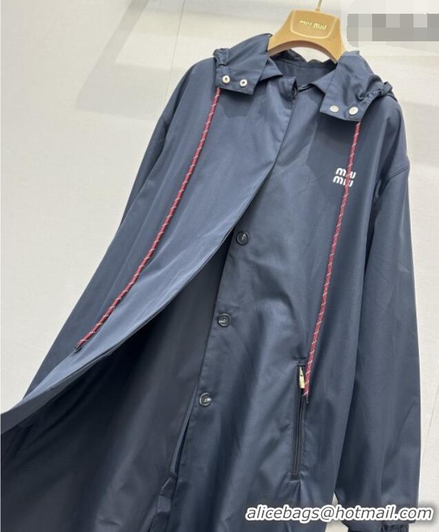 Luxury Discount Miu Miu Coat MM042114 Blue 2026