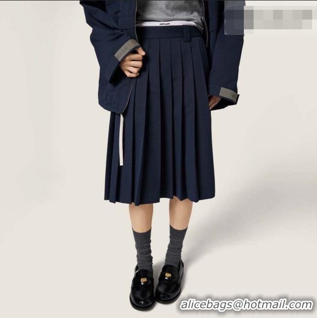 Original Cheap Miu Miu Jacket and Skirt MM042115 Blue 2026