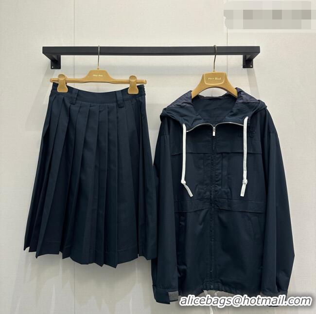 Original Cheap Miu Miu Jacket and Skirt MM042115 Blue 2026