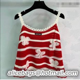 Best Product Cheap Miu Miu Knit Vest MM042117 Red 2026
