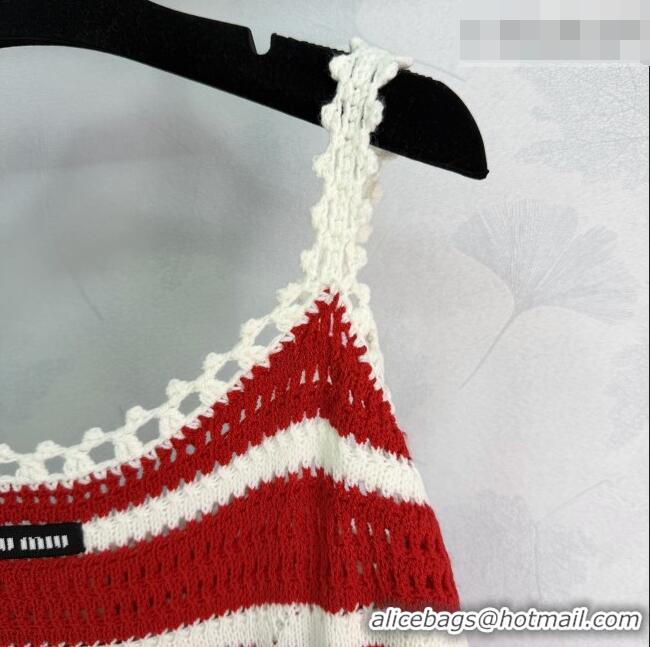 Best Product Cheap Miu Miu Knit Vest MM042117 Red 2026