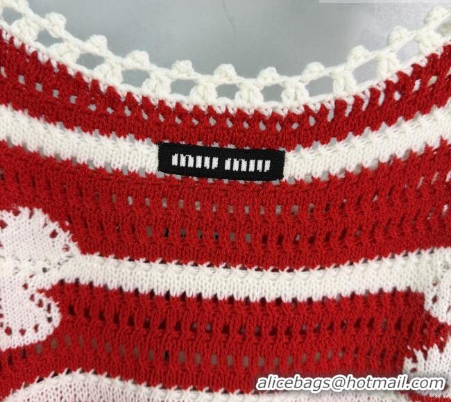 Best Product Cheap Miu Miu Knit Vest MM042117 Red 2026