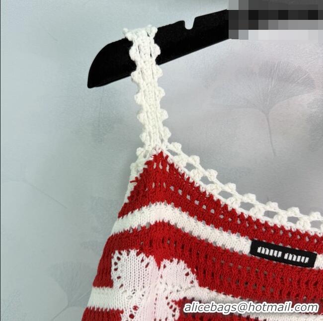 Best Product Cheap Miu Miu Knit Vest MM042117 Red 2026